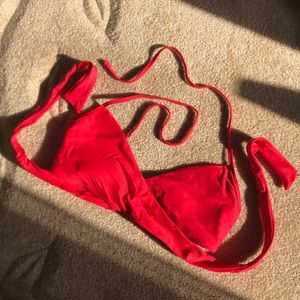 Aerie Halter Wrap Bathing Suit Top